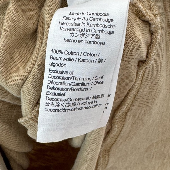 J. Crew Kids Garment-Dyed Hooded T-shirt for boys Tan Hoodie - Picture 7 of 7